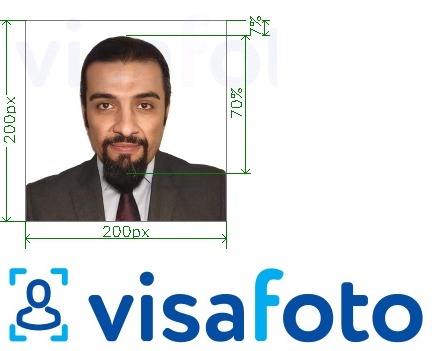 Նկարի օրինակ  Սաուդյան Արաբիայի էլեկտրոնային վիզան enjazit.com.sa միջոցով-ի համար ճշգրիտ չափորոշիչով։